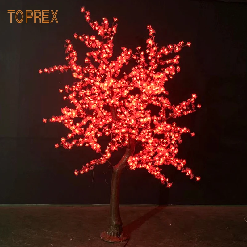 Toprex Factory Direct Wholesale Garden Street Party Holiday Decorative Outdoor LED Lighted Artificial Cherry Tree Blossom Lam