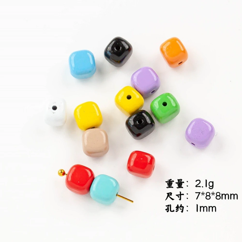 Macaron heart bone bead DIY handmade jewelry bracelet necklace mobile phone chain pendant for jewelry making phone strap beads