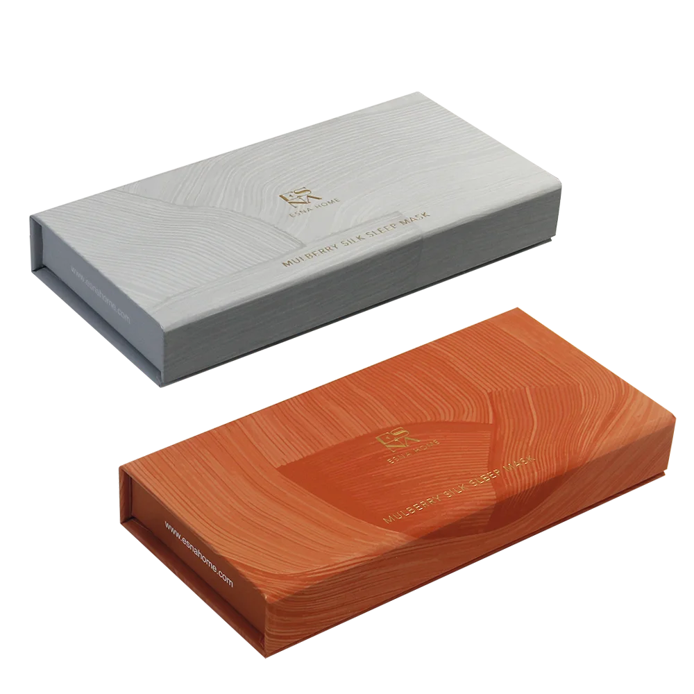 Custom Cosmetic Gift Box Red White Foldable Cosmetic Packaging Paper Box Luxury Sleep Mask Paper Box Magnetic With Lid