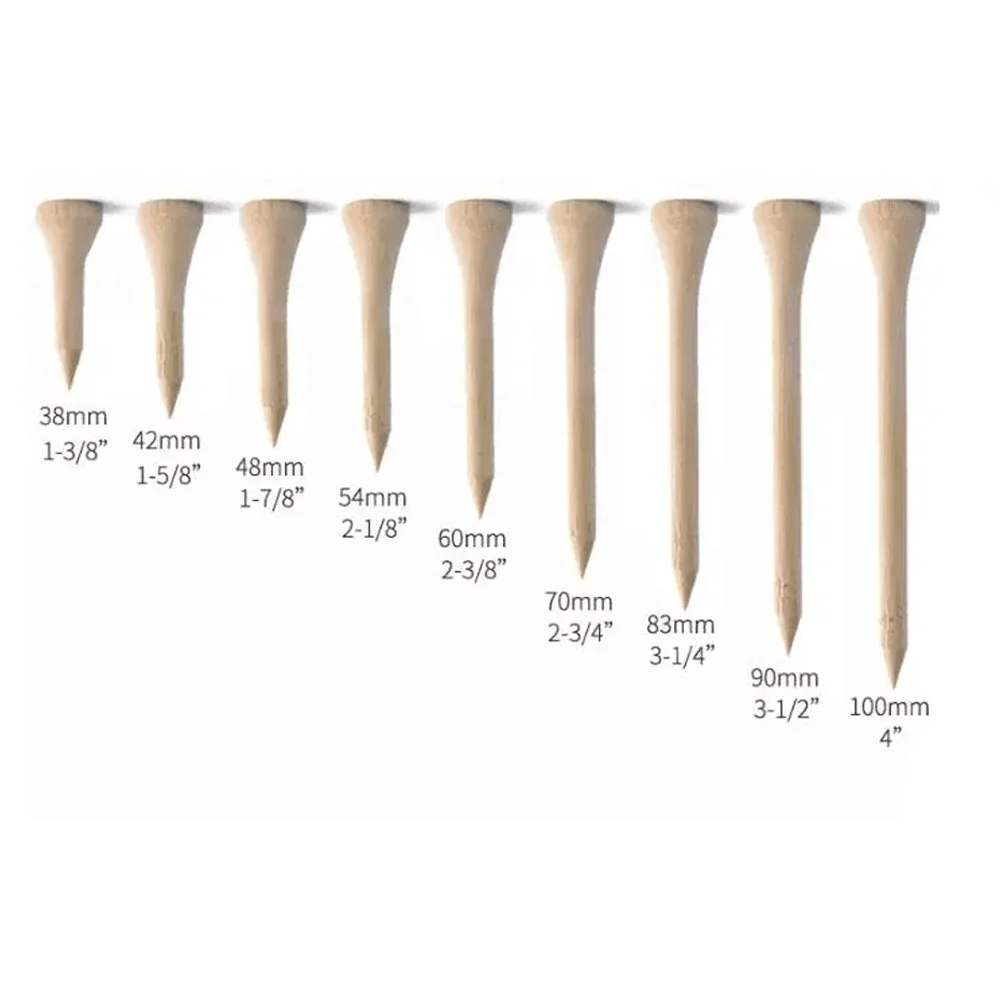 Wholesale Colorful Custom Logo Golf Tee Holder Bamboo Wooden Golf Tees