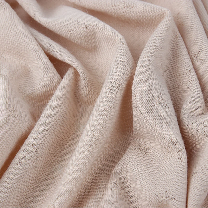 40S 150GSM Jacquard Stretch 40% Modal 37% Cotton 23% Spandex Fabric For Clothing Summer T-Shirt