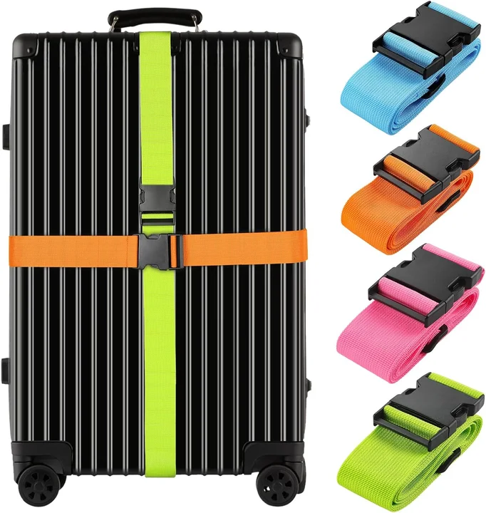 Luggage Straps Suitcase Belts Adjustable Packing Straps Approved Suitcase Belt for Suitcase Briefcase, Backpack  Travel Bag