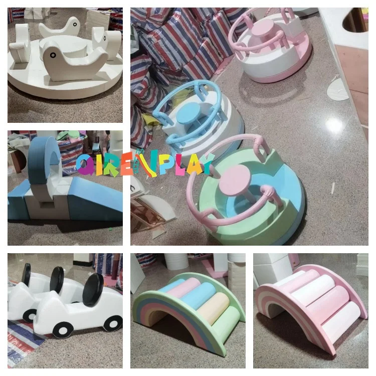 New Beautiful Style Spinning Carousel Toy Kids Electric Soft Play Ride Merry Go Round Rental For Party