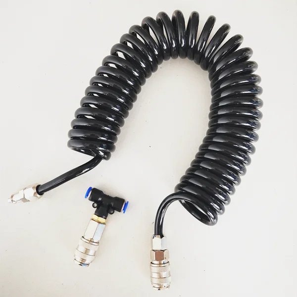 heavy duty air compressor tool cleaning black POM plastic pneumatic dust blowing blower gun with 5 Meters PU hose