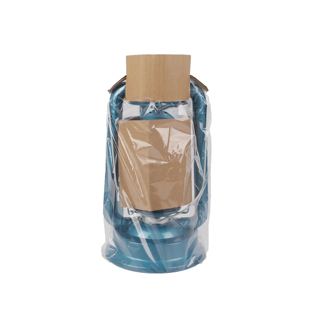 Custom metal hurricane light blue camping light decorative light Retro Lantern