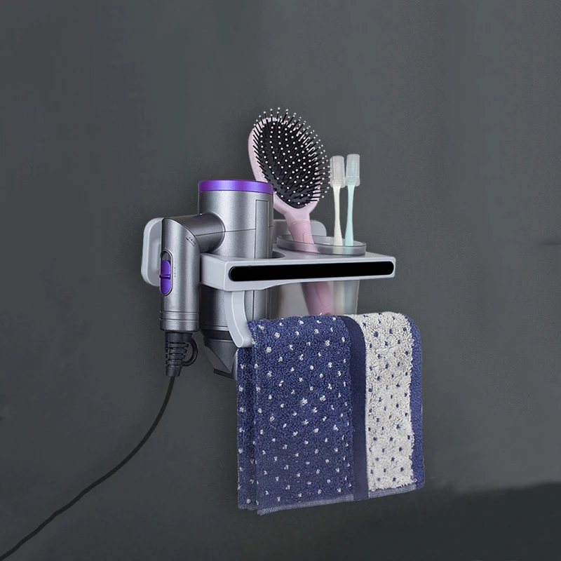 Новое поступление для ванной комнаты/ЭТАЖЕРКА ДЛЯ Высокое качество Пластиковые настенные аксессуары для ванной комнаты зубная щётка полотенца фен для волос держатель для ванной комнаты Стеллаж для выставки товаров