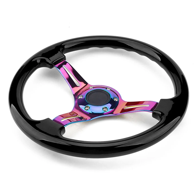 
modified steering wheel Car modified 14-inch ABS steering wheel 6-hole universal color bracket racing steering wheel 350MM 