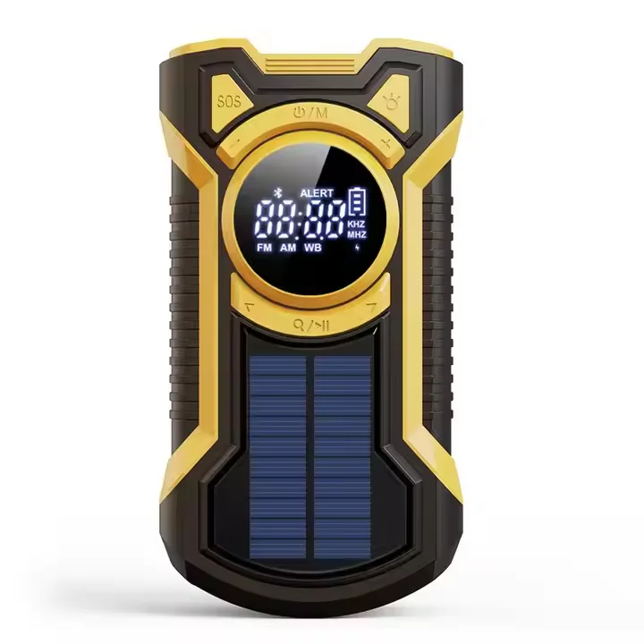 New Portable Solar Radio Am/Fm/Wb 5000Mah Hand Crank Emergency Radio with Bluetooth Speaker Power Bank