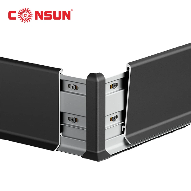 factory wholesale kick foot aluminum skirting toe  profiles led strip lights recessed skirting line led