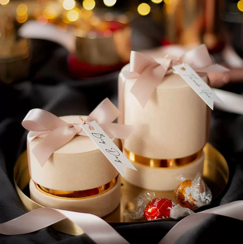 Luxury velvet Engagement Anniversary Party souvenir wedding chocolate candy boxes bride to be Bridesmaid gift box