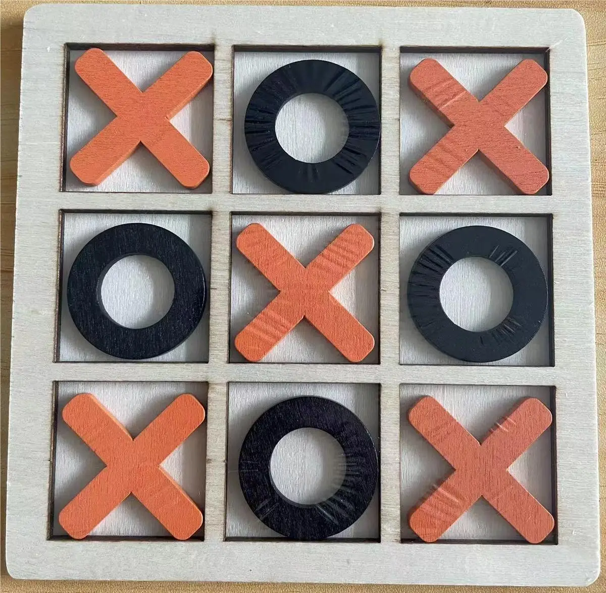 Взаимодействие родителя и ребенка деревянная игра XO Tic Tac Toe детская головоломка девять квадратных шахмат строительные блоки Семейные боевые игрушки