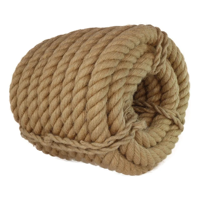 Jute Rope Twisted Manila Rope Hemp Rope for Craft Dock Decorative Landscape Home Decorating, Cat Scratching Post