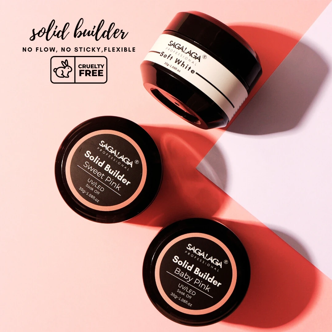 Solid Gel Builder UV for Nails Non sticky Carving Gel Nail Sculpture Hard for Extension 3D Molding Gel