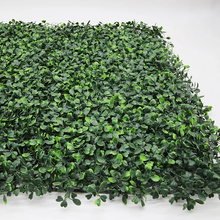 UV Protection Foliage Boxwood Hedge Panel Artificial Plants Wall Faux Grass Green Wall For Privacy Vertical Garden