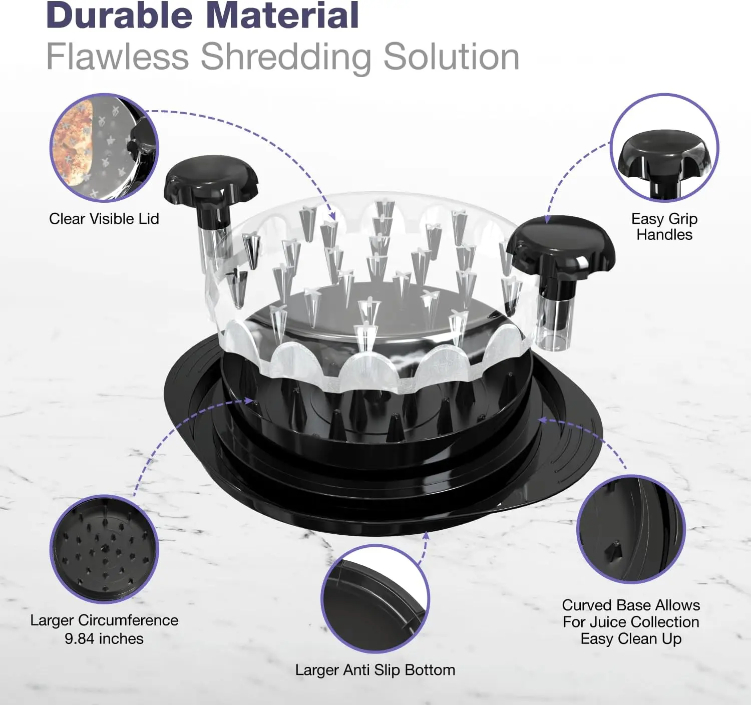 2024 Kitchen Chicken Shredder Large Chicken Breast Shredder Tool Twist Meat Shredder Machine with Handle for Pork Beef