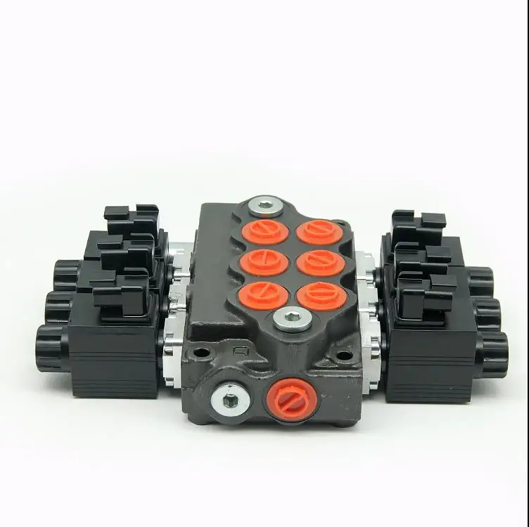SD5 3 Sections hydraulic directional remote control solenoid valve for garbage truck