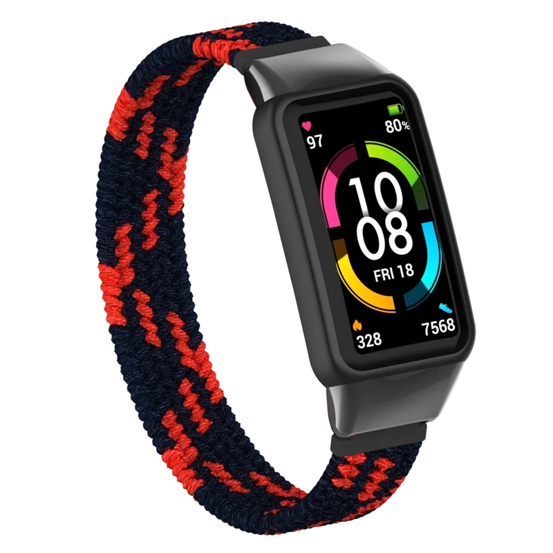 Nylon Strap Loop Woven Bracelet for Huawei honor Band 6/6 Pro Wrist Belt Elastic Wristband