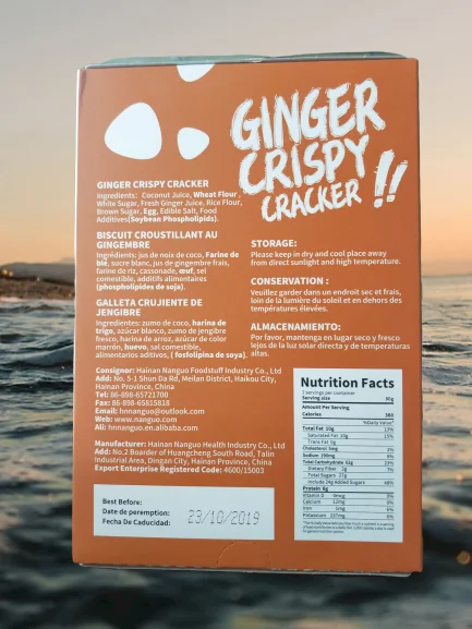 Nutrient Rich Healthy Ginger Coconut Crispy Cracker Biscuits Cookies