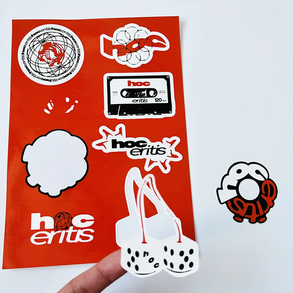 Waterproof Self Adhesive Sticker Custom Die Cut Vinyl Logo Sticker Sheets