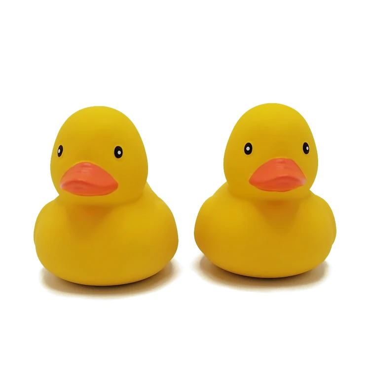 Natural Rubber Yellow Duck Bath Baby Toy Water Proof Swimming Toy Hand Painted With Natural Plant Pigments