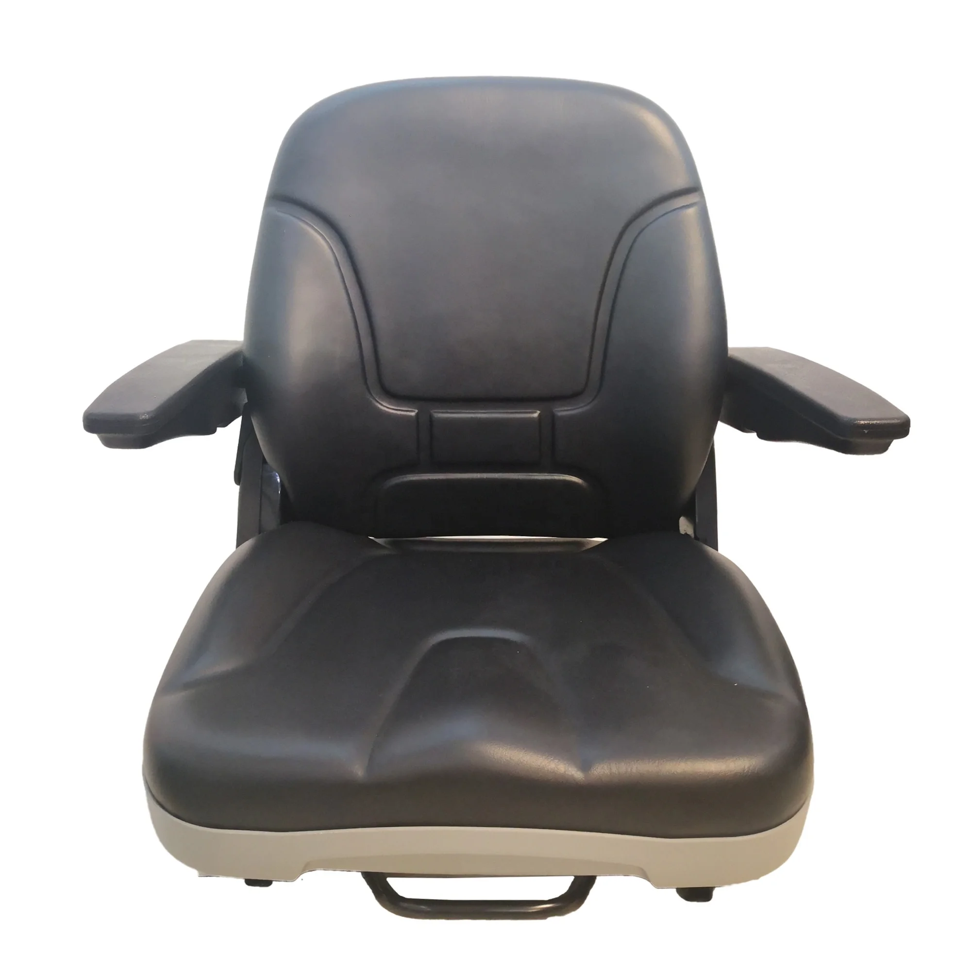 Heavy Duty PVC Sport Seat Forklift Universal Hand Wheel Armrest Non-Suspension forklift Chair Replace Existing Forklift Seats