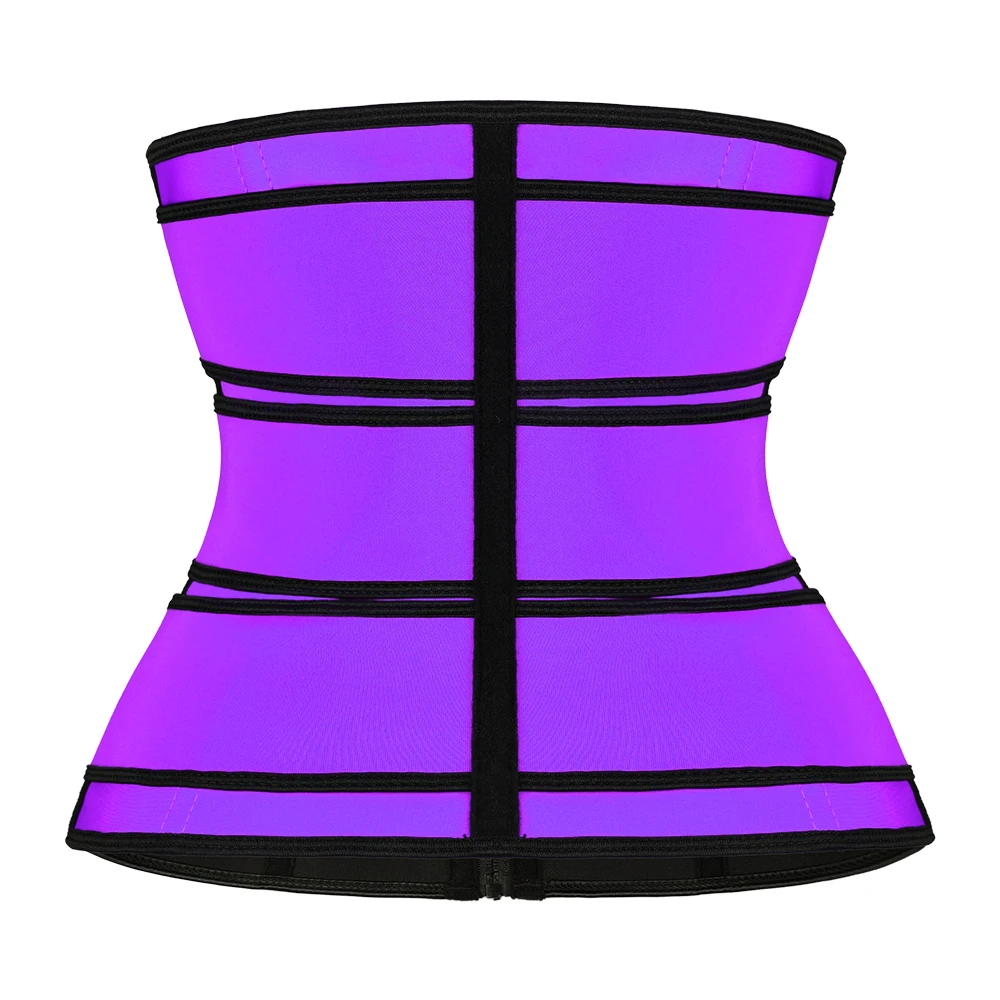 NANBIN Custom Logo Get Fit Three Belt 3 Strap Zip Steel Bones Waist Trainer Corset Hourglass Shaper with Zipper