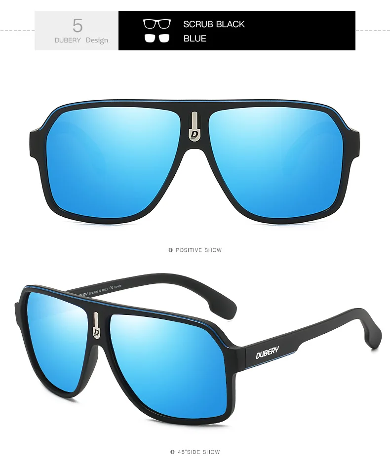 2024 dubery Sunglasses Men Polarized UV400 High-Quality Fashion TAC Mirror PC Frame Ultralight Men Sun Glasses Outdoor