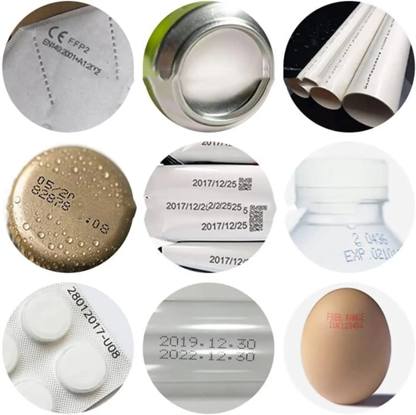 Water Bottle Printing Machine Expiry Date Batch Number Coding Machine or Nylon PE Vacuum Bags PET Film Date Printer for PA PE