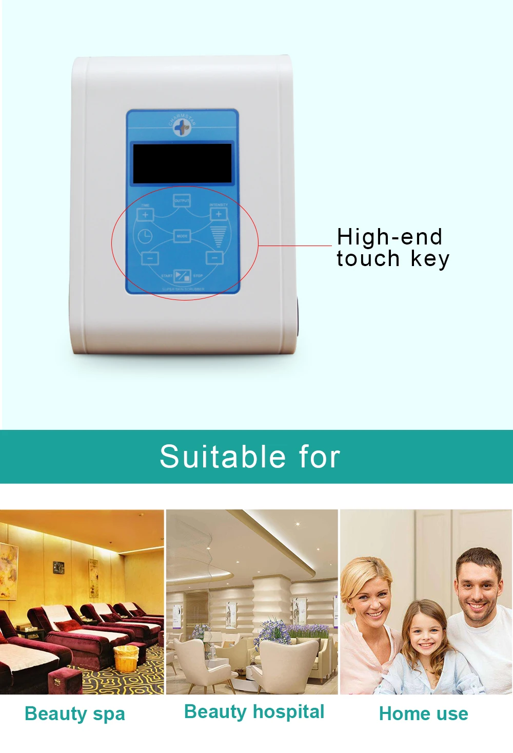 Portable Skin Rejuvenation Blackhead Removal Dead Skin Double Handles Ultrasonic Skin Scrubber Machine