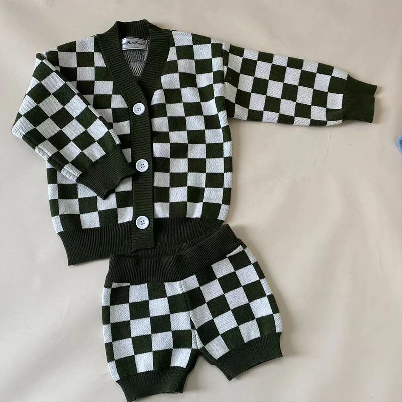 Custom Cotton Knitted Baby Cardigan Unisex New Born Sweater Coat Baby Girls Sweaters Set