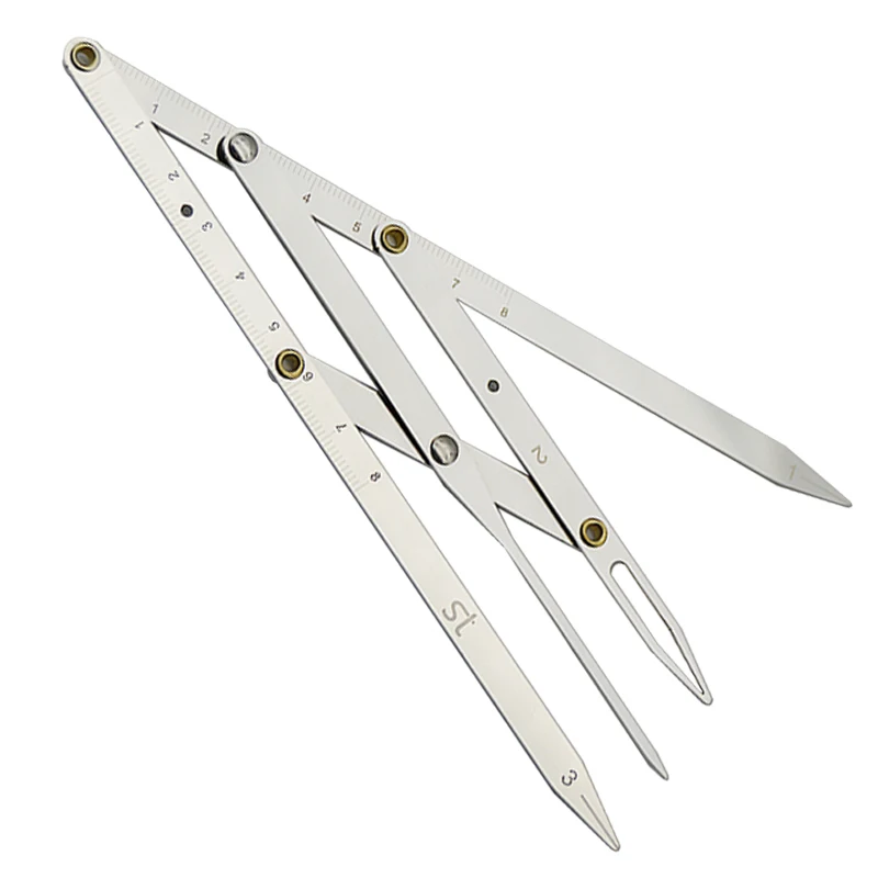 High Quality Stainless Steel Microblading Compass Balance Equidistant Eyebrow Mapping Ruler Golden Ratio Ruler Measurement Tool