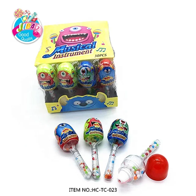 Fruit Flavor Nipple Pressed Candy And Small Round Bead Hard Candy Musical Instrument Toy Candy