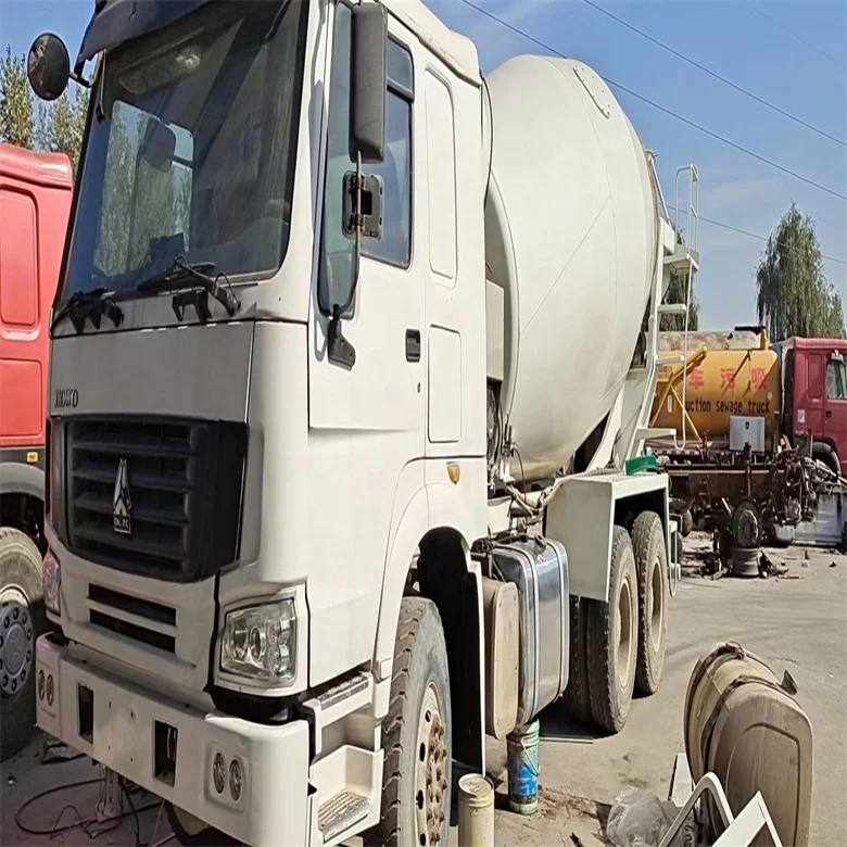 used howo concrete mixer truck 6*4 371hp 375hp in low working hours cheap for sale