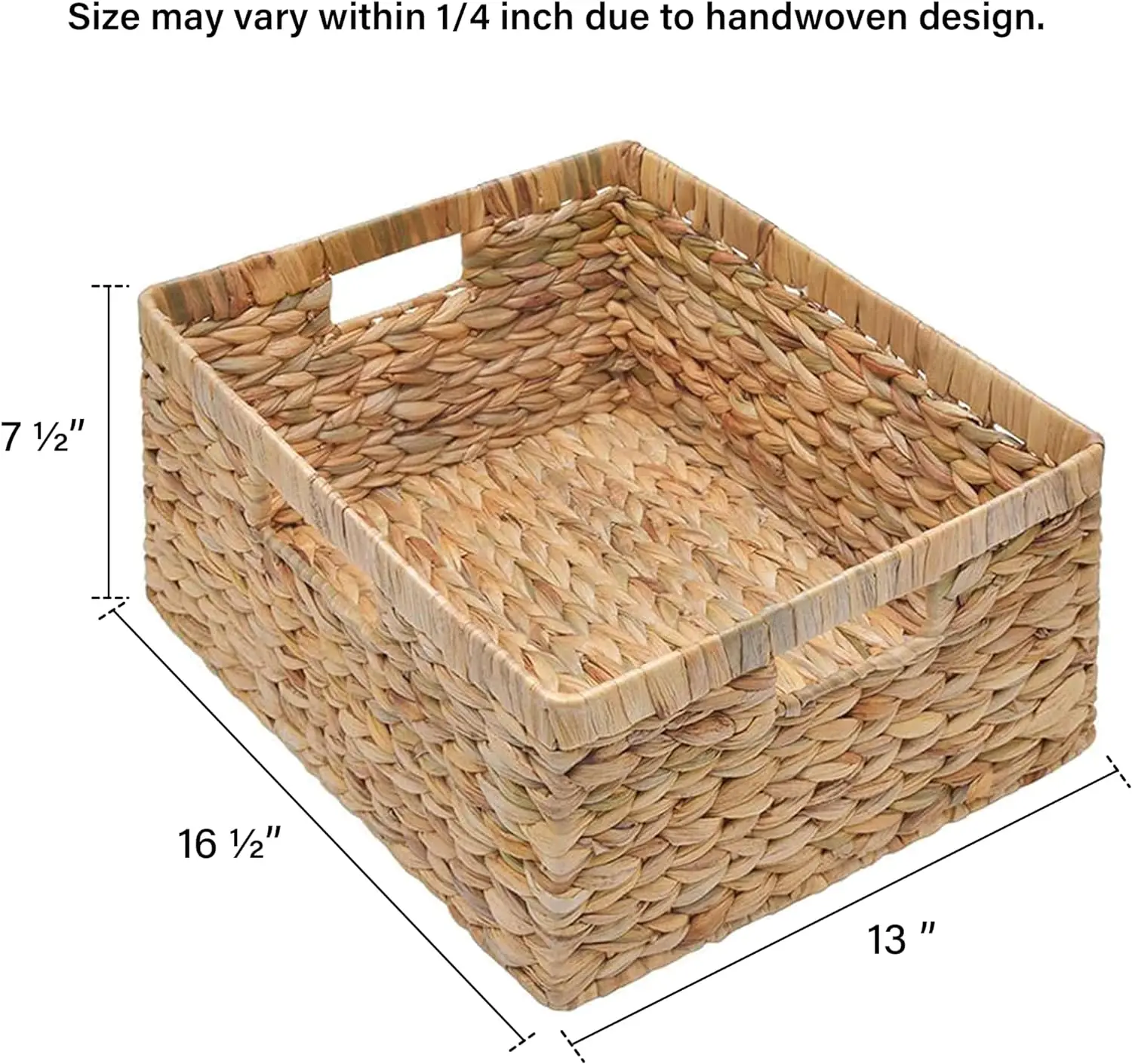 OEM factory wholesale High quality Durable Multi Functional Home Storage Sundries Organizer Water Hyacinth Woven Wicker Baskets