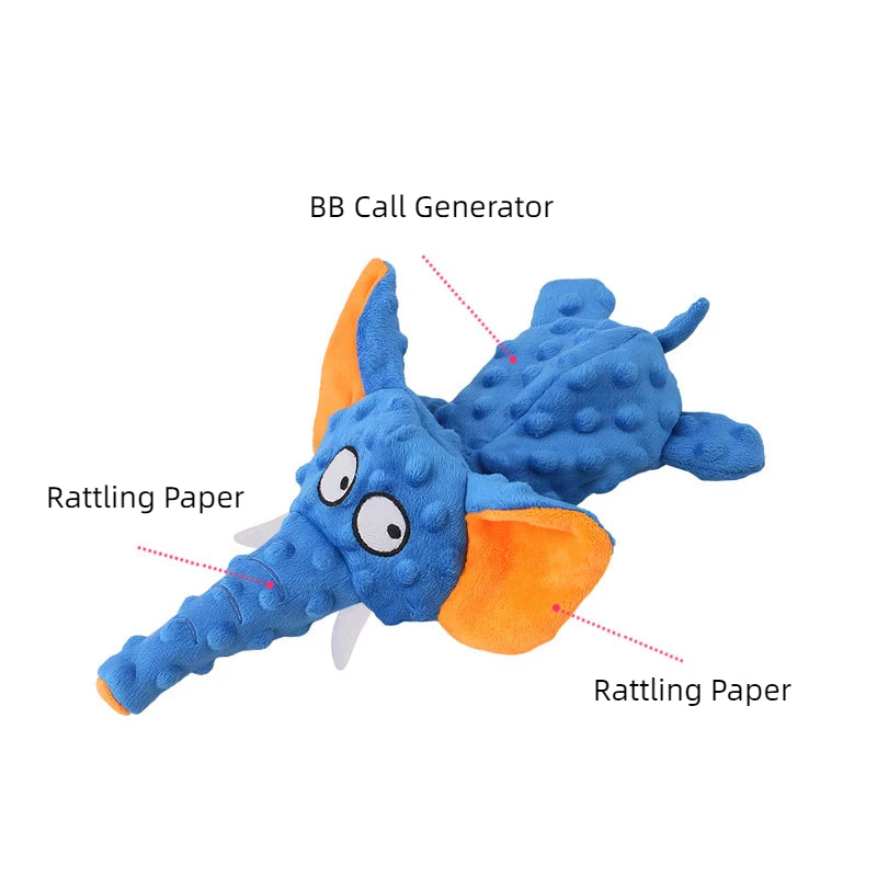 Interactive Unfilled Sound Paper Dog Chew Toy Crinkle Paper Dog Squeak Toy
