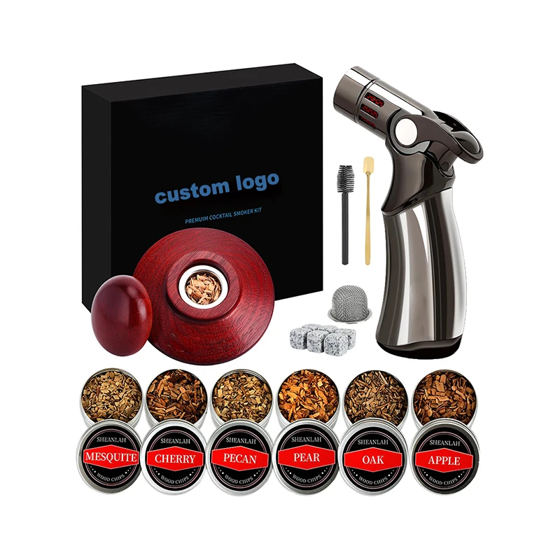 Набор для курильщика виски из Бурбона набор старомодный коктейль премиум-класса с факелом 6 вкусами древесной стружки