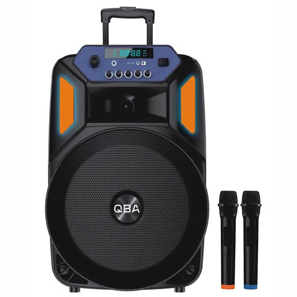 Newest design  portable tf card fm radio usb wireless portable trolley speaker for party karaoke
