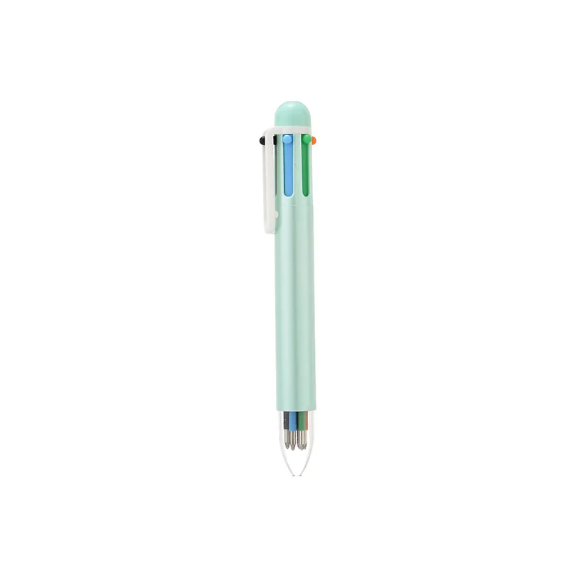 Custom Logo Multicolor Ballpoint Pen 0.5mm Plastic Click Promotion Retractable Black/Blue/Red/Green 4 Colors Writing Gifts