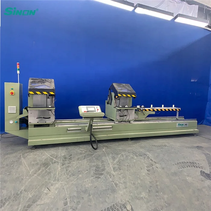 automatic positioning aluminum window profile cutting machinery with 135mm sawing width