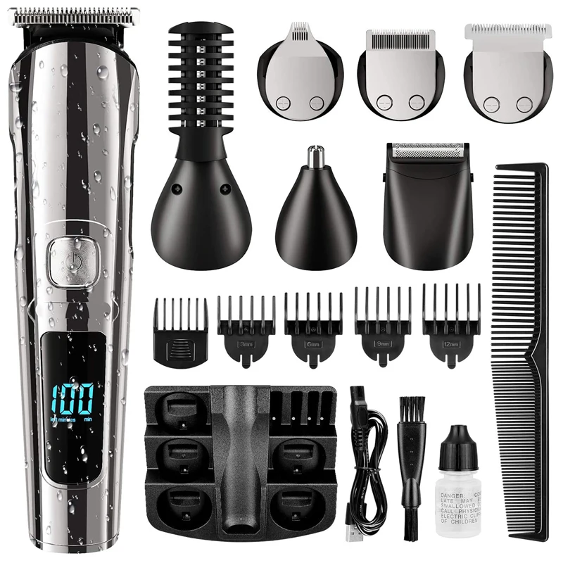 
IN STOCK JM700AL Electric Hair Cut Machine with Low Noise Rechargeable Cordless Close Cutting T Blade Hair Trimmer Men 