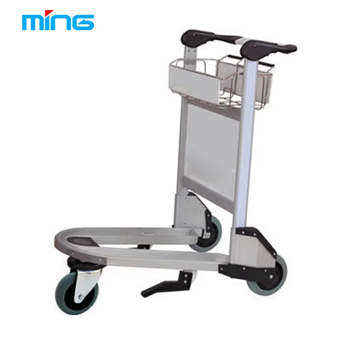 Aluminum Style Airport Luggage Trolley Metal Shopping Cart