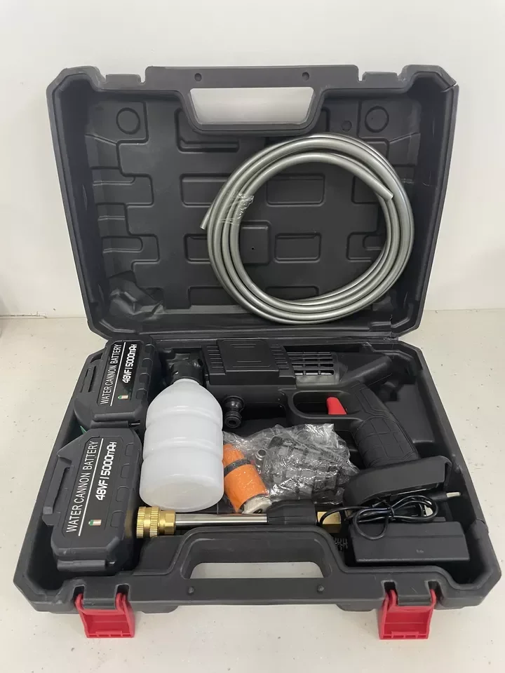 MRD Portable Powerful High Pressure 24v 48v Lithium Cordless Wireless Car Wash Water Jet Foam Gun Car Washer