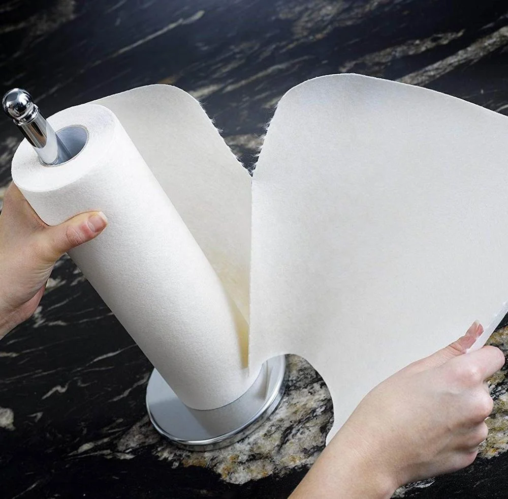 Natural Reusable Viscose 100% Bamboo Wipes Kitchen Towel Roll