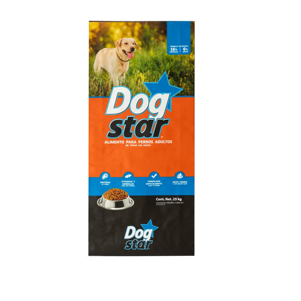 Factory Supply Custom 20 kg 50kg Pinch Bottom Bopp Animal Feed Bags Woven pp Bags for Dog poppy Feed