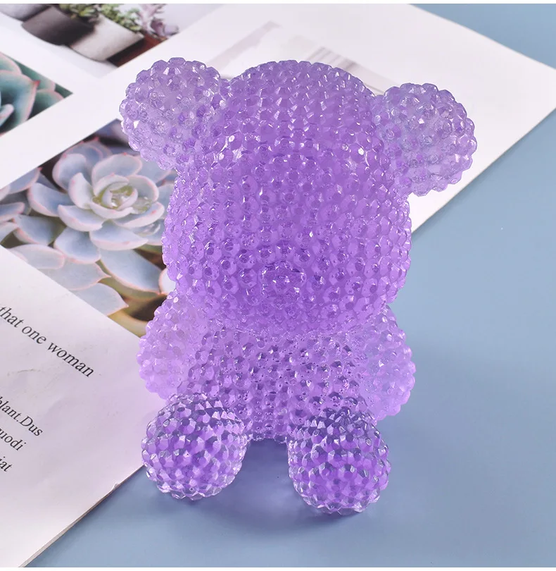  C-0139 Bling медведь формы Пасхальный кролик DIY Эпоксидной Смолы 3D животная