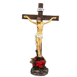 Christmas Stocking Altar decor Resin craft sculpture Statue nativity scene saint figurine  Divino nino Jesus cross  crucifix