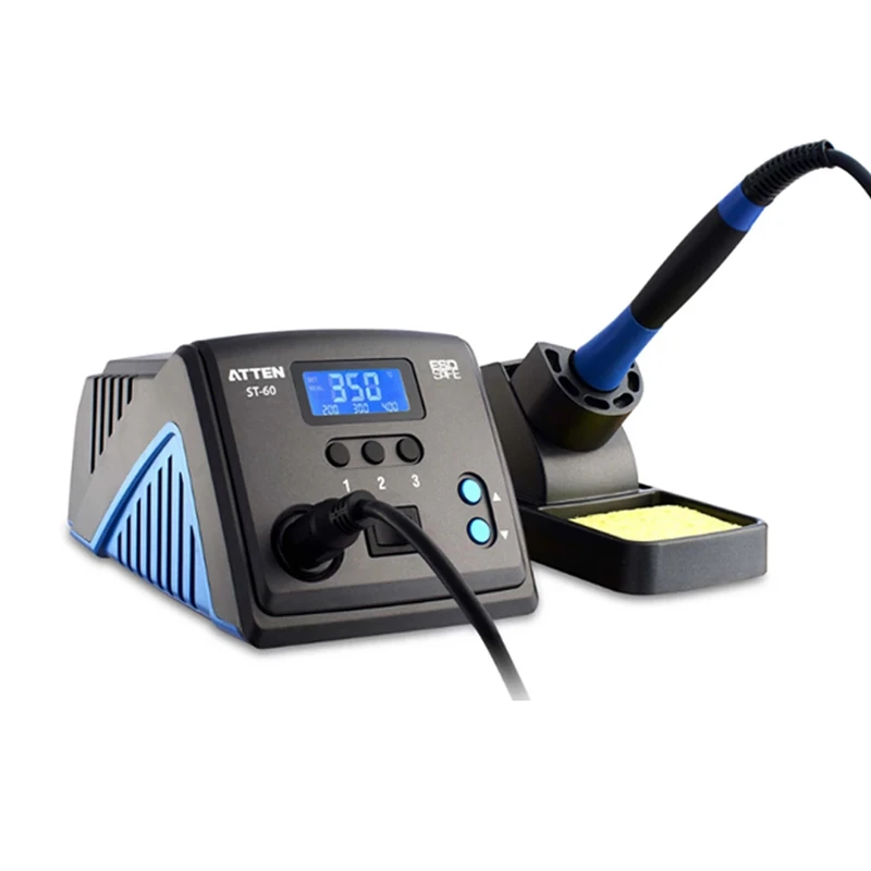 ATTEN ST-60 constant temperature soldering station  60W high power electric soldering iron plug-in heater welding repair