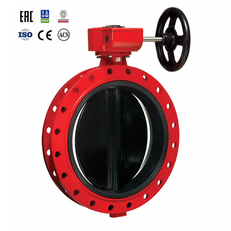 DN900 PN16 Cast Iron Butterfly Valve with Turbine Flange Conforming to DIN BS UNI ISO ANSI as JIS Standards