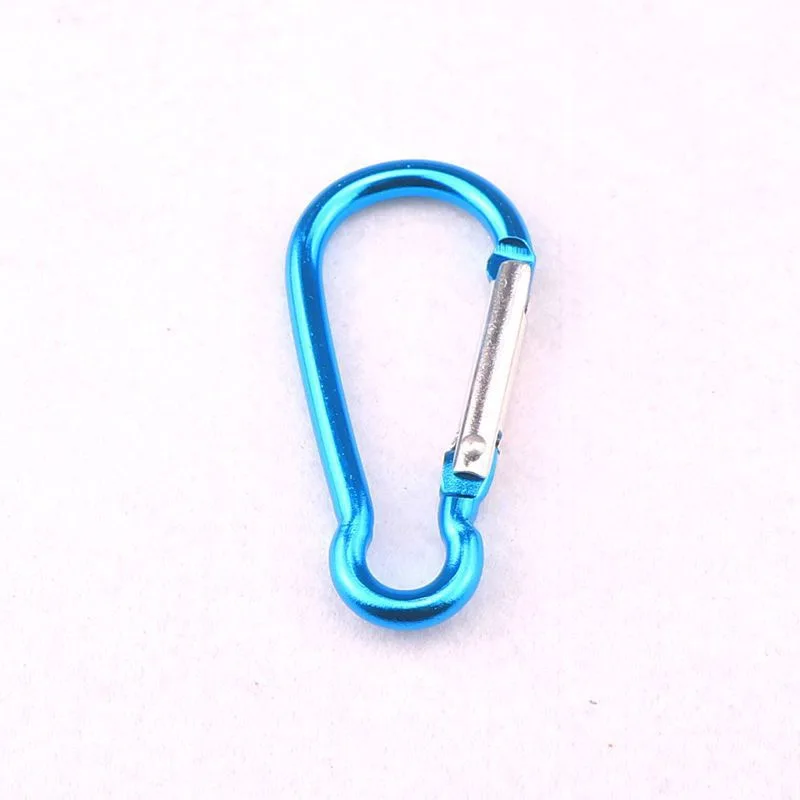 Round Gourd-Shaped Aluminum Alloy Keychain Bag Spring Hook Snap Carabiner Clip Tactical Buckle