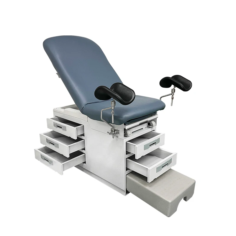 Gynecological Exam Table Adjustable Hospital Patient Examination Delivery Bed With Drawers
